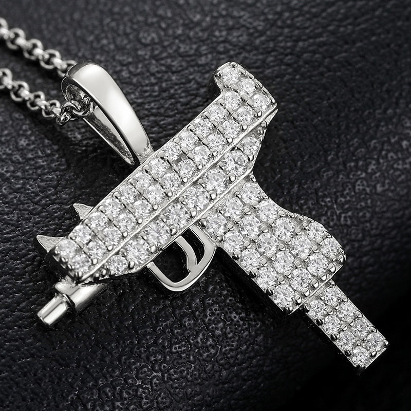 Uzi Pendant 18K x Moissanite - ICECI