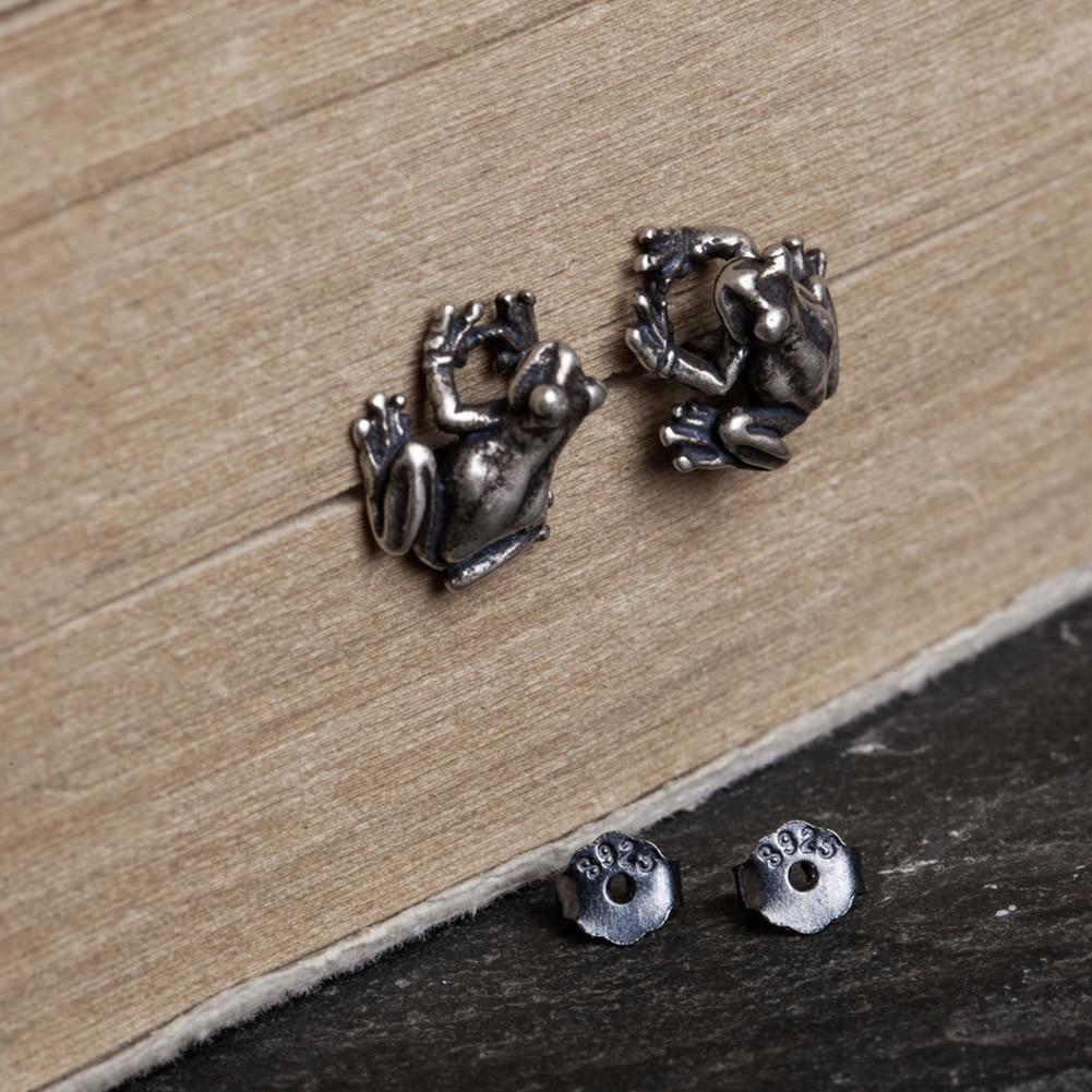 Vintage Frog Stud Earrings x Sterling Silver - ICECI