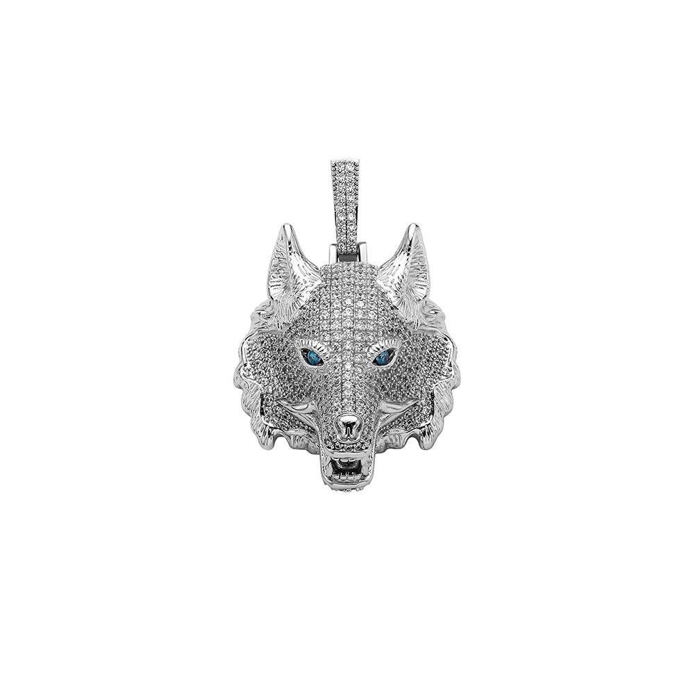 WOLF HEAD PENDANT 14K - ICECI