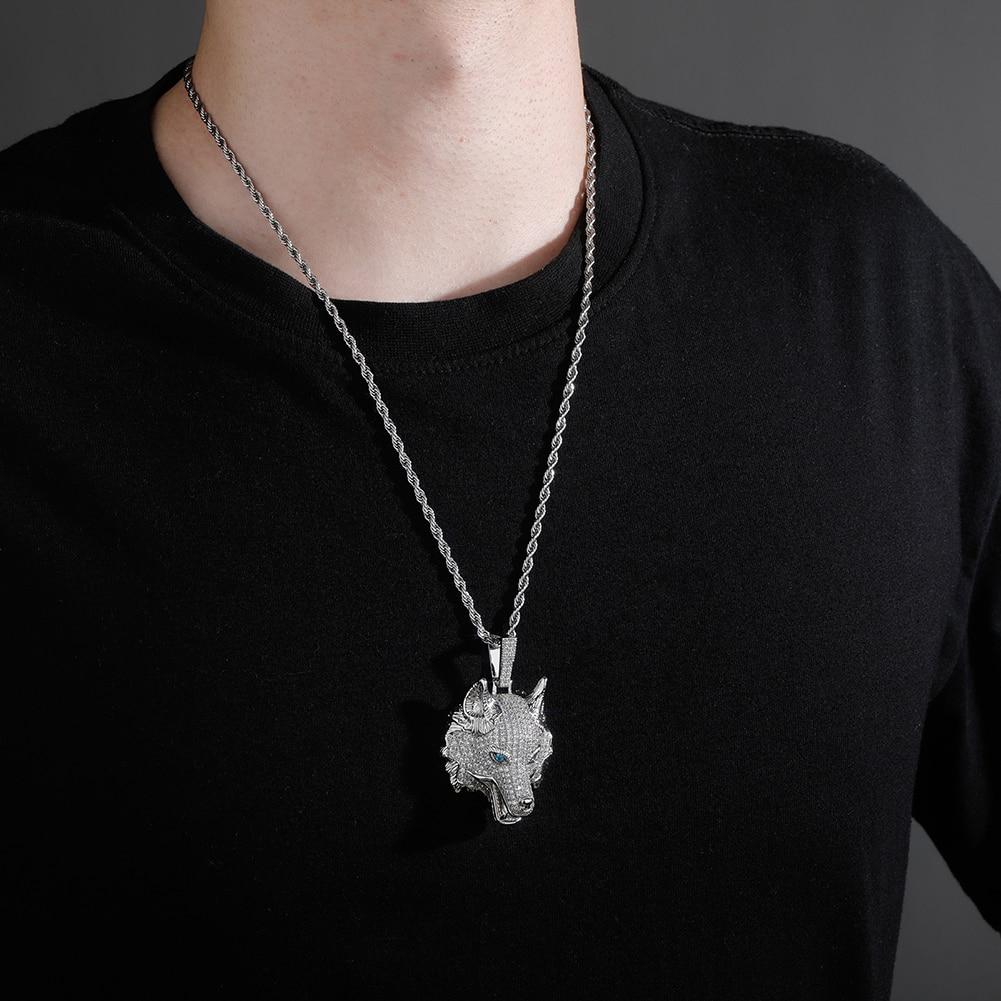 WOLF HEAD PENDANT 14K - ICECI