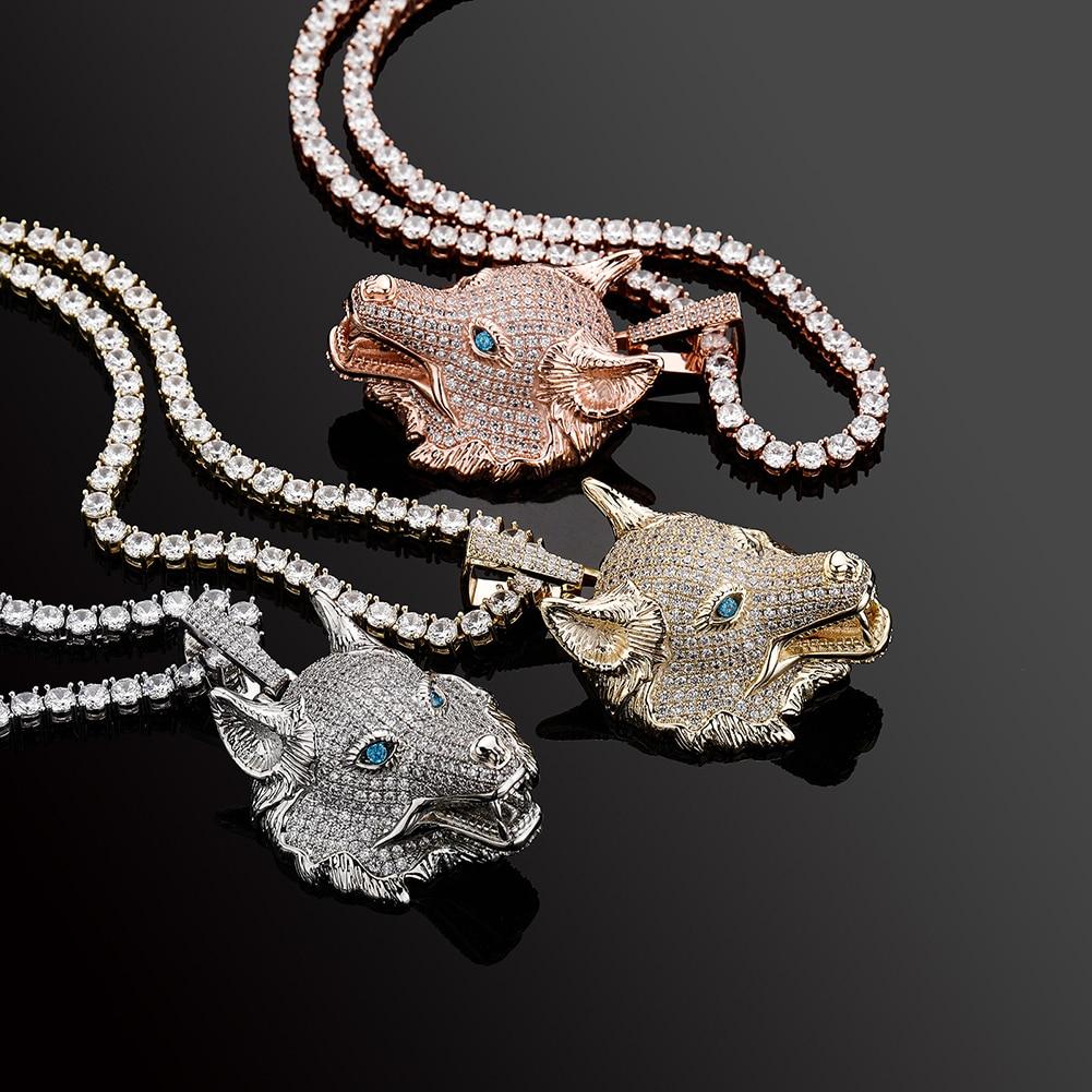 WOLF HEAD PENDANT 14K - ICECI